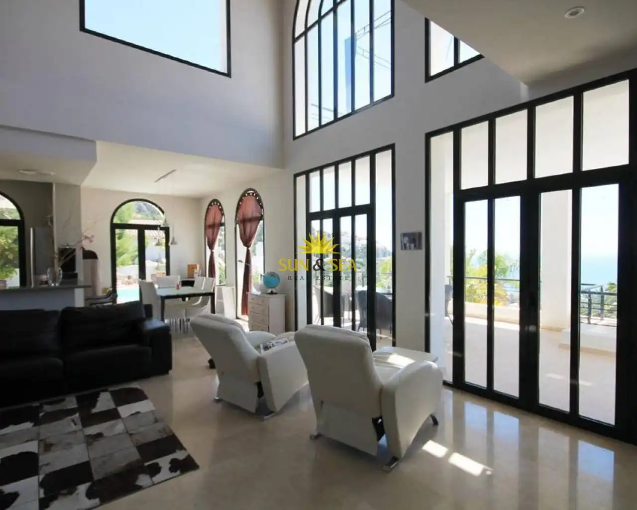 Living room of Houses for rent in Altea  with Air Conditioner, Private garden and Terrace