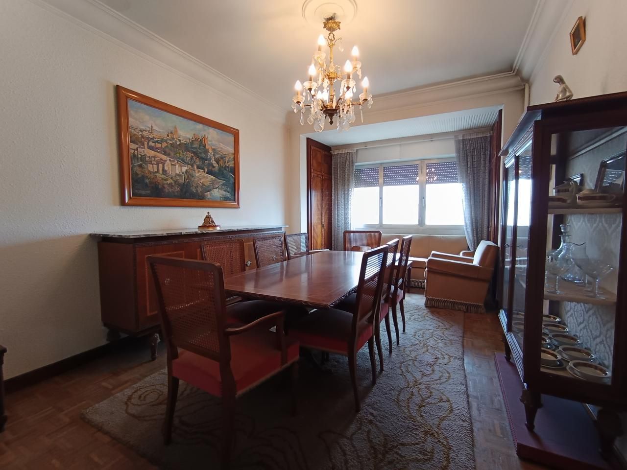 Dining room of Flat to rent in  Zaragoza Capital  with Heating, Parquet flooring and Terrace