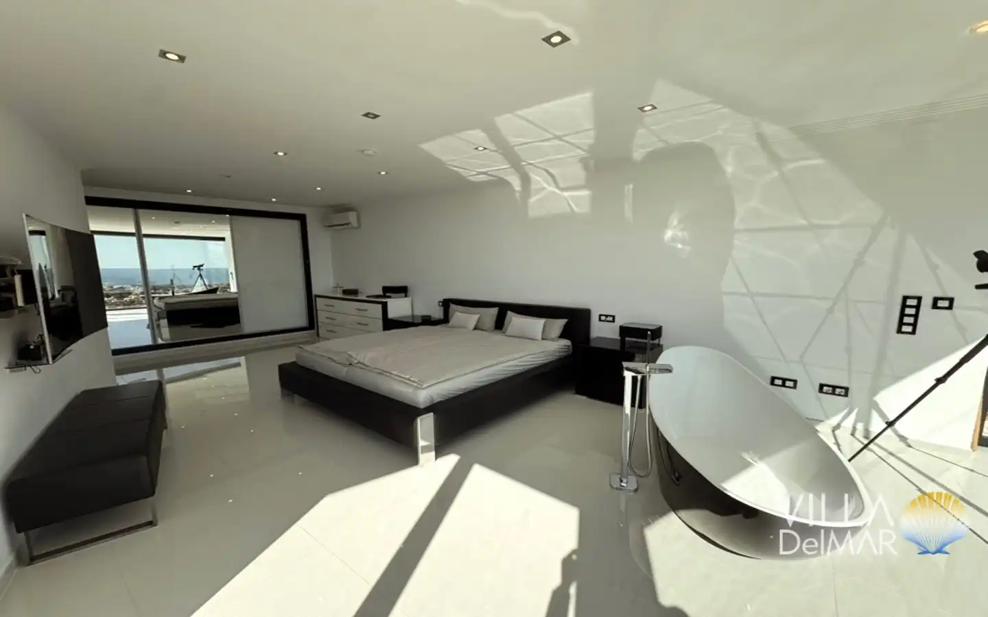 Schlafzimmer von Haus oder Chalet zum Verkauf in Calpe / Calp mit Klimaanlage, Heizung und Privatgarten