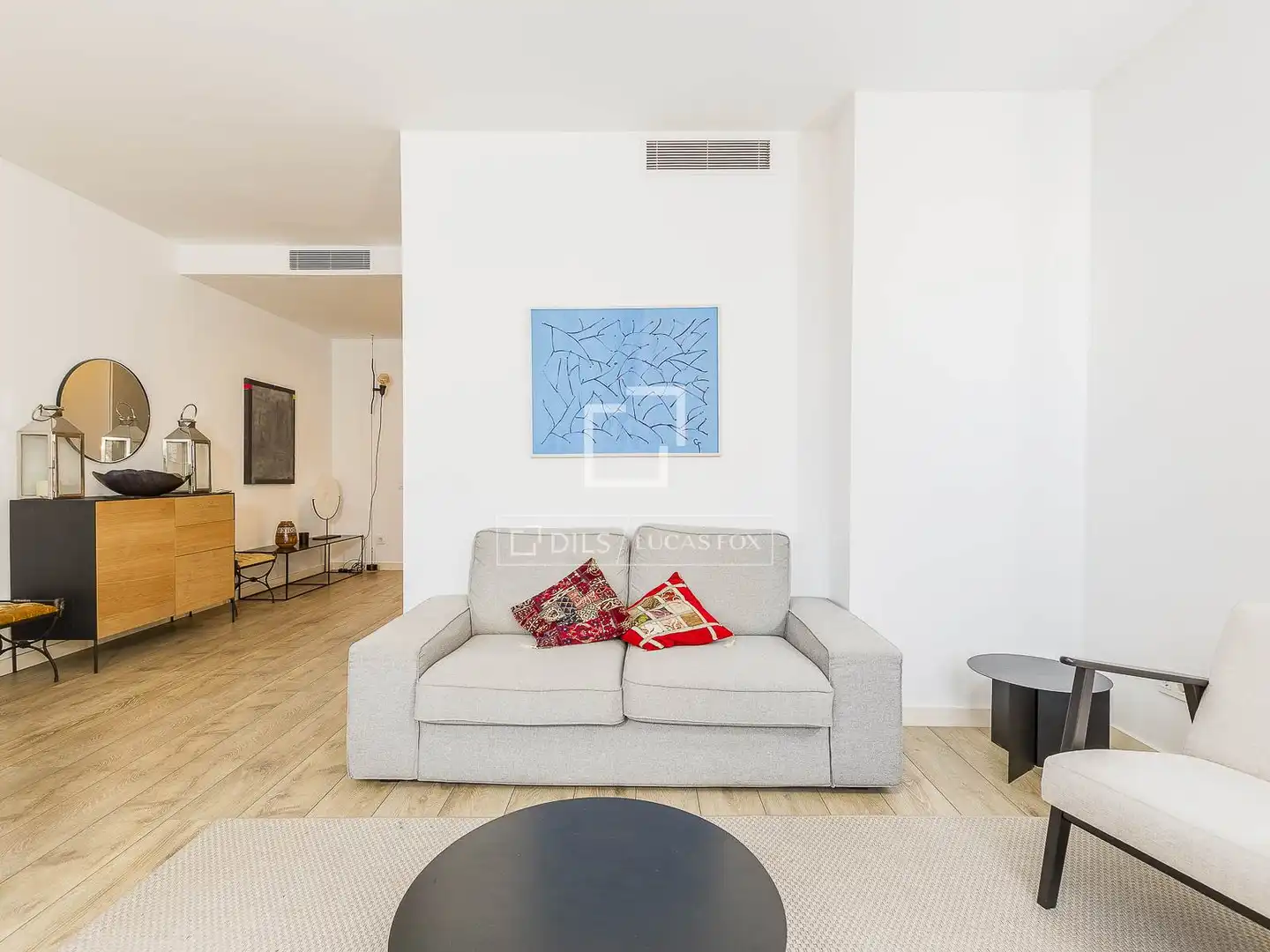 Sala de estar de Ático en venta en Barcelona con Aire acondicionado, Parquet y Terraza