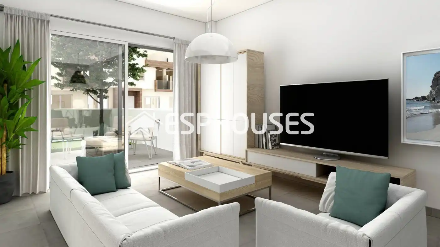 Sala de estar de Casa o chalet en venta en La Manga del Mar Menor con Terraza, Balcón y Piscina comunitaria