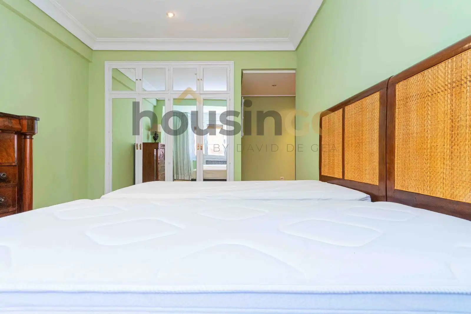 Schlafzimmer von Wohnung zur Miete in Madrid mit Heizung und Terrasse