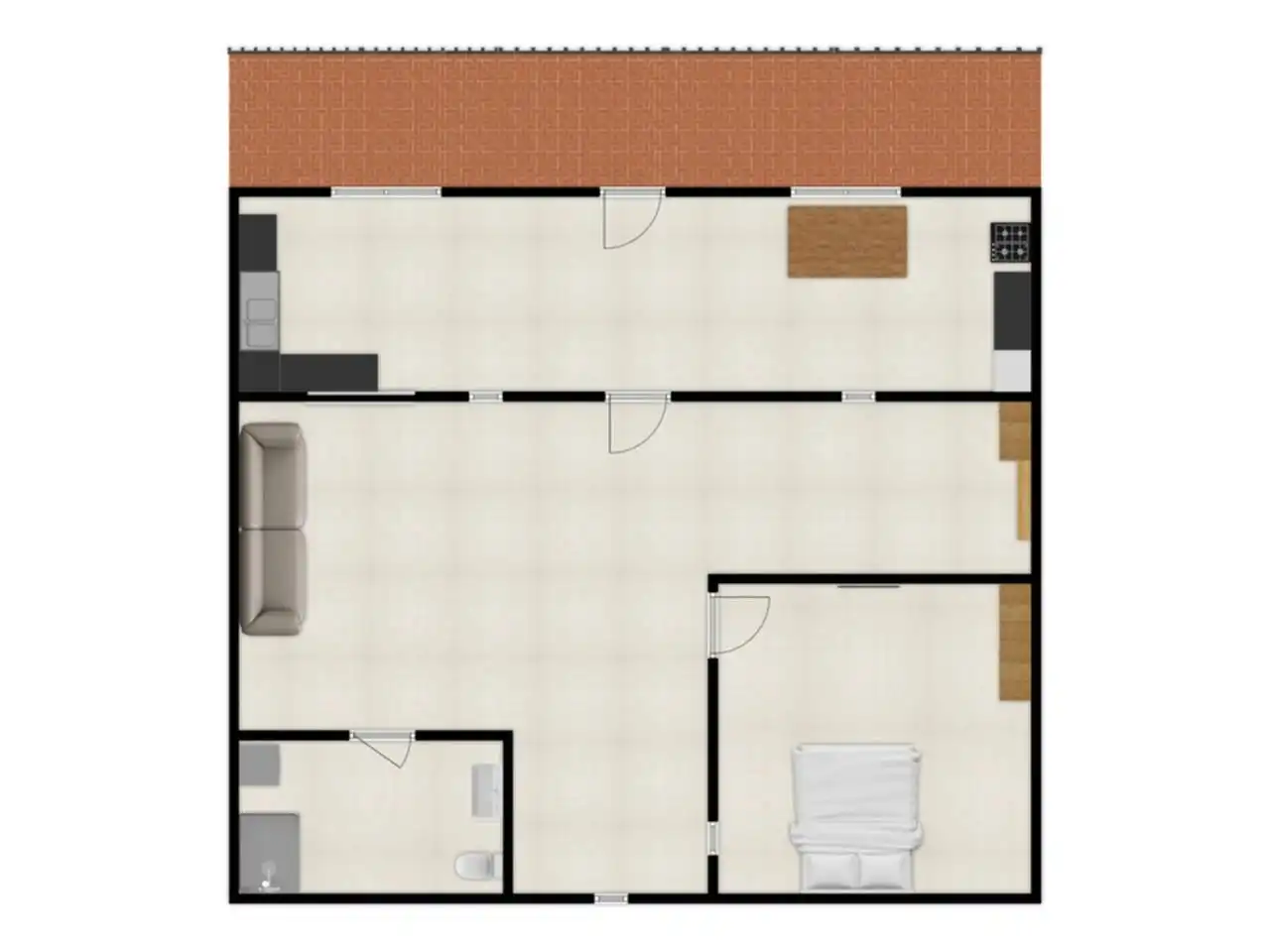 Wohnung zur Miete in L'Hospitalet de Llobregat mit Klimaanlage, Privatgarten und Möbliert