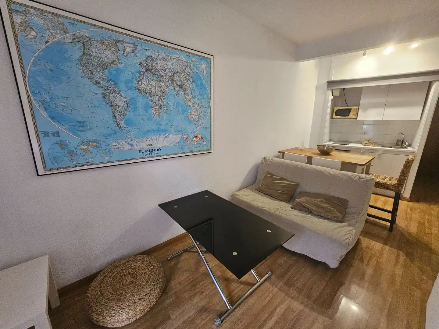 Wohnzimmer von Wohnung zur Miete in Madrid mit Klimaanlage, Heizung und Terrasse