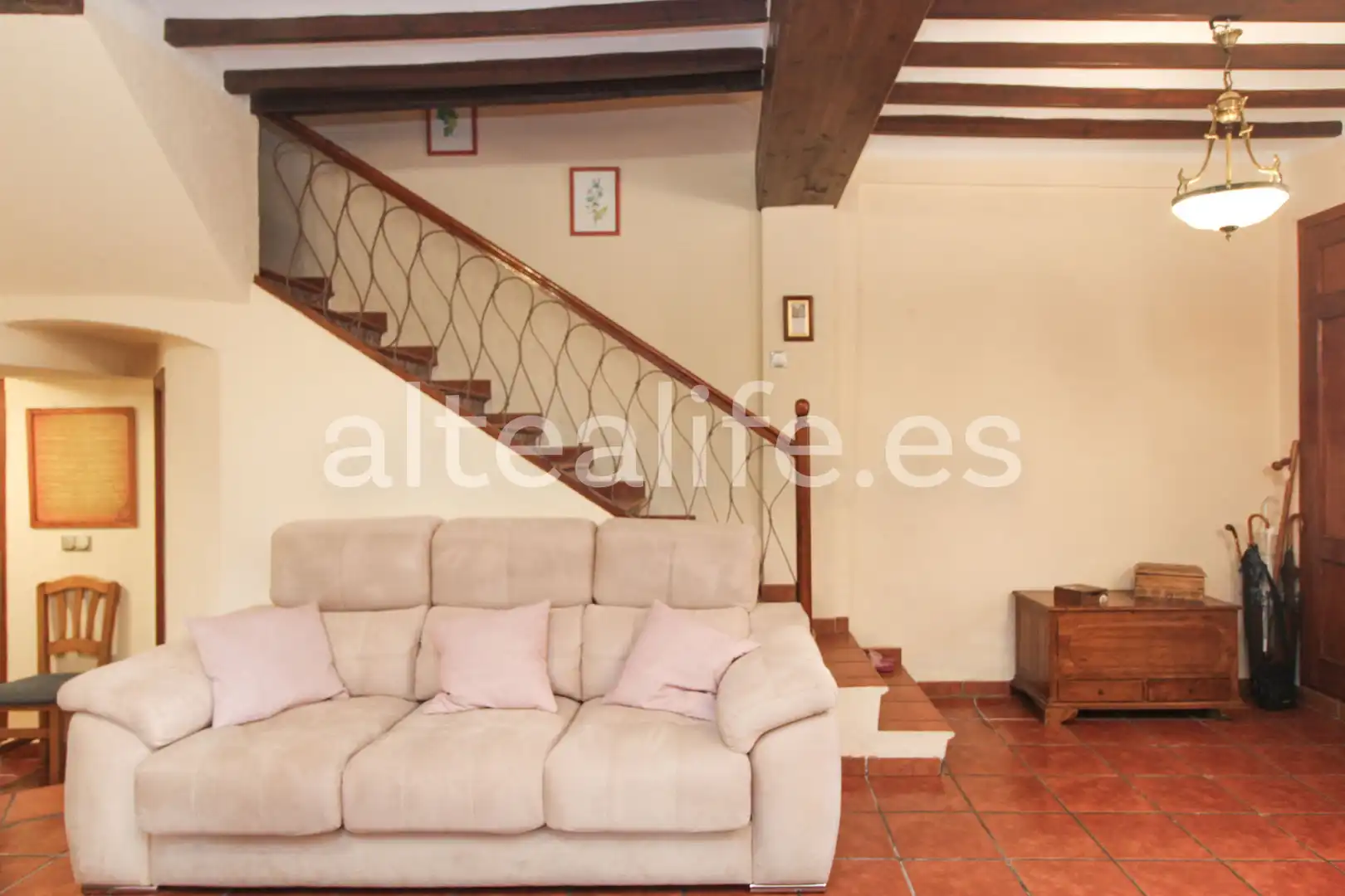 Sala d'estar de Finca rústica en venda en Polop amb Aire condicionat, Calefacció i Terrassa