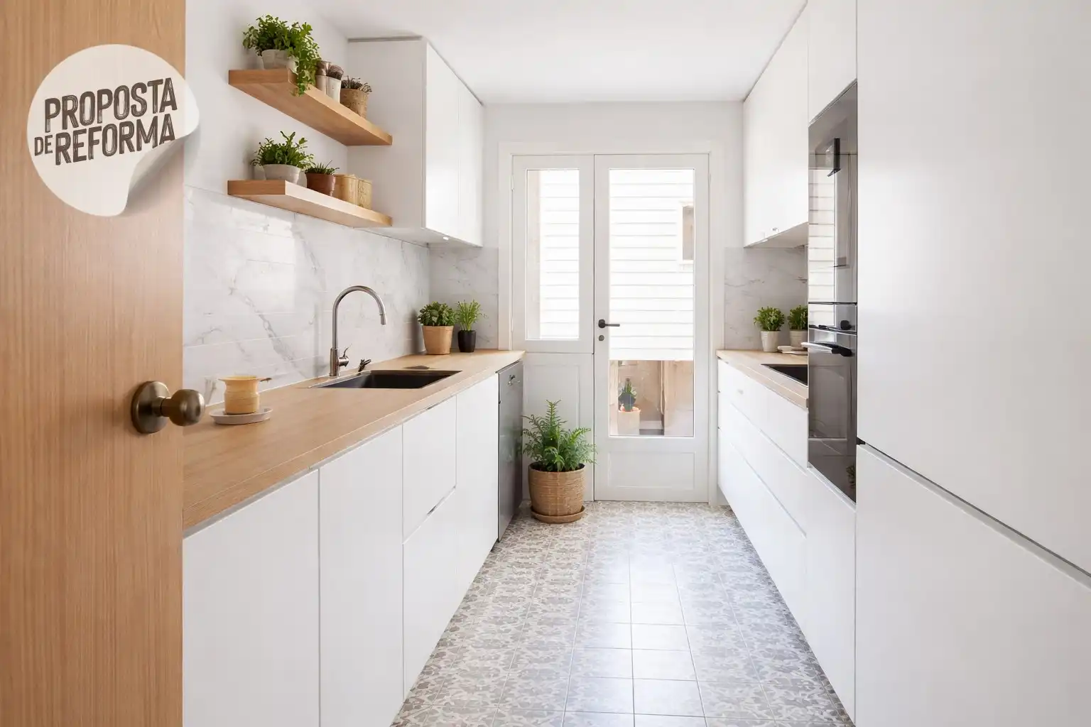 Kitchen of Flat for sale in Sant Just Desvern  with Air Conditioner, Heating and Terrace