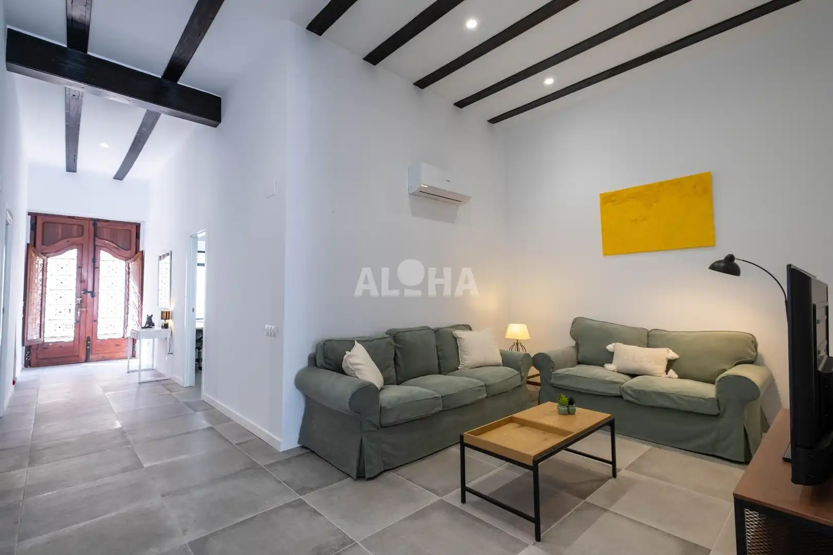 Sala d'estar de Pis per a compartir en Moncada amb Aire condicionat, Calefacció i Terrassa
