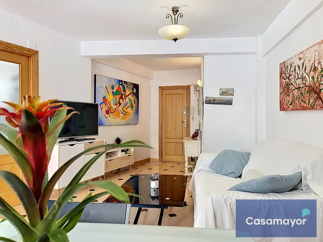 Wohnzimmer von Wohnung zum Verkauf in Alicante / Alacant mit Klimaanlage, Heizung und Terrasse