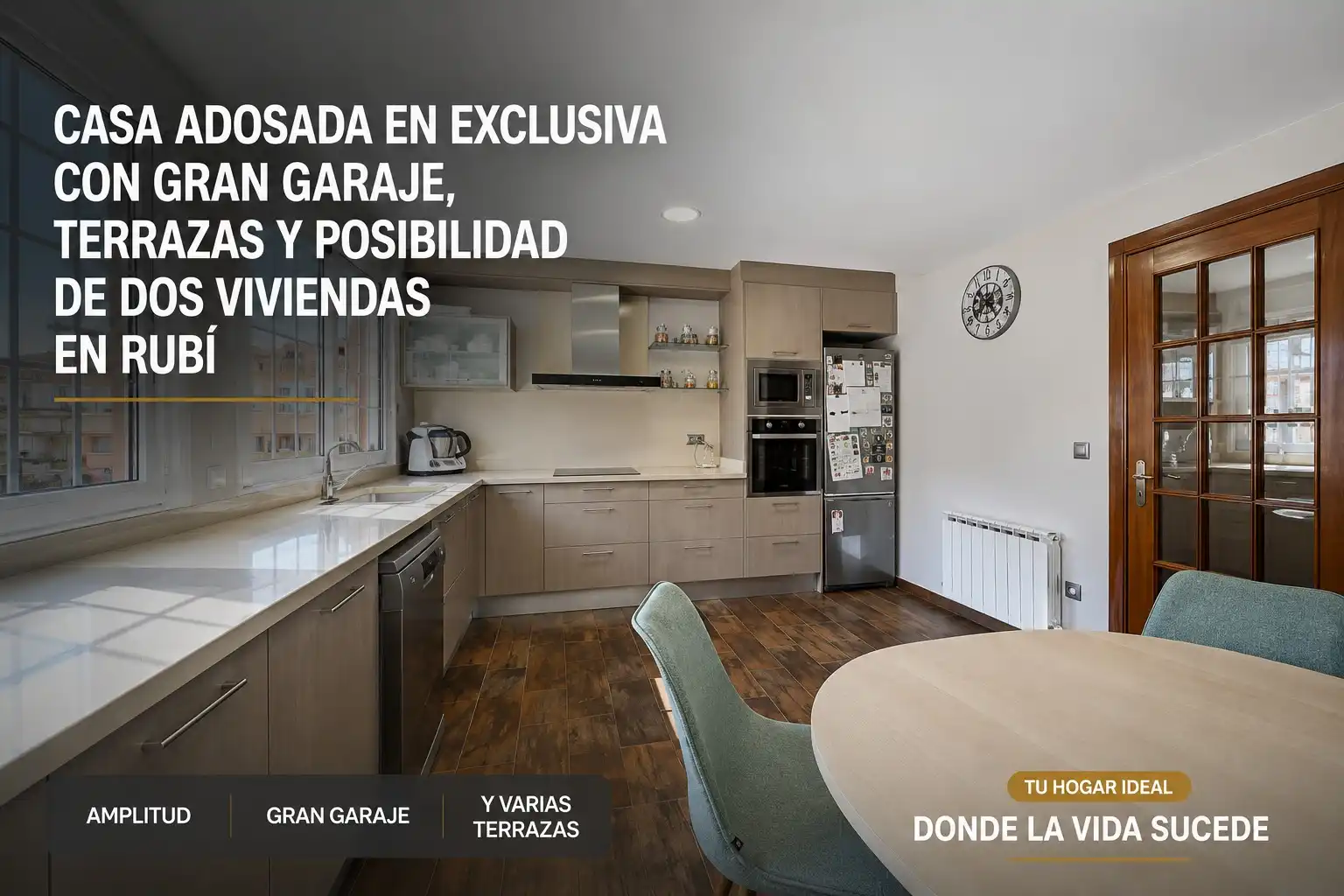 Cuina de Casa o xalet en venda en Rubí amb Aire condicionat, Calefacció i Terrassa