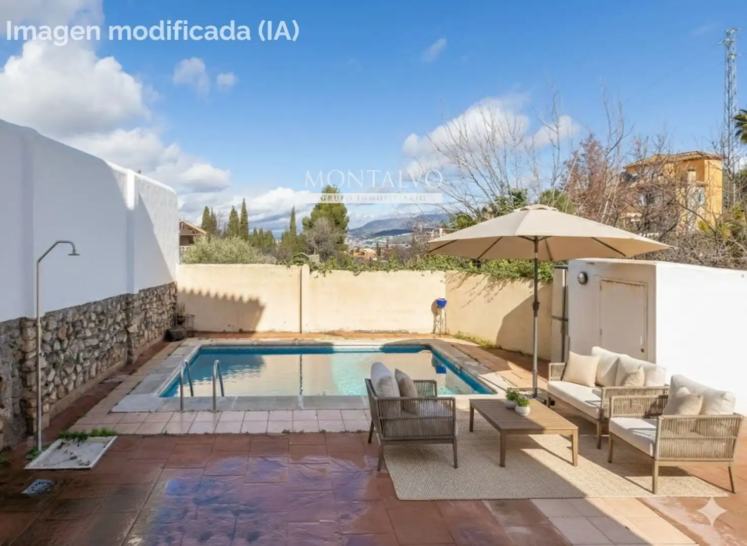 Vista exterior de Casa o chalet en venta en Gójar con Calefacción y Piscina