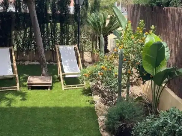 Garten von Wohnung zur Miete in Jávea / Xàbia mit Klimaanlage, Privatgarten und Schwimmbad