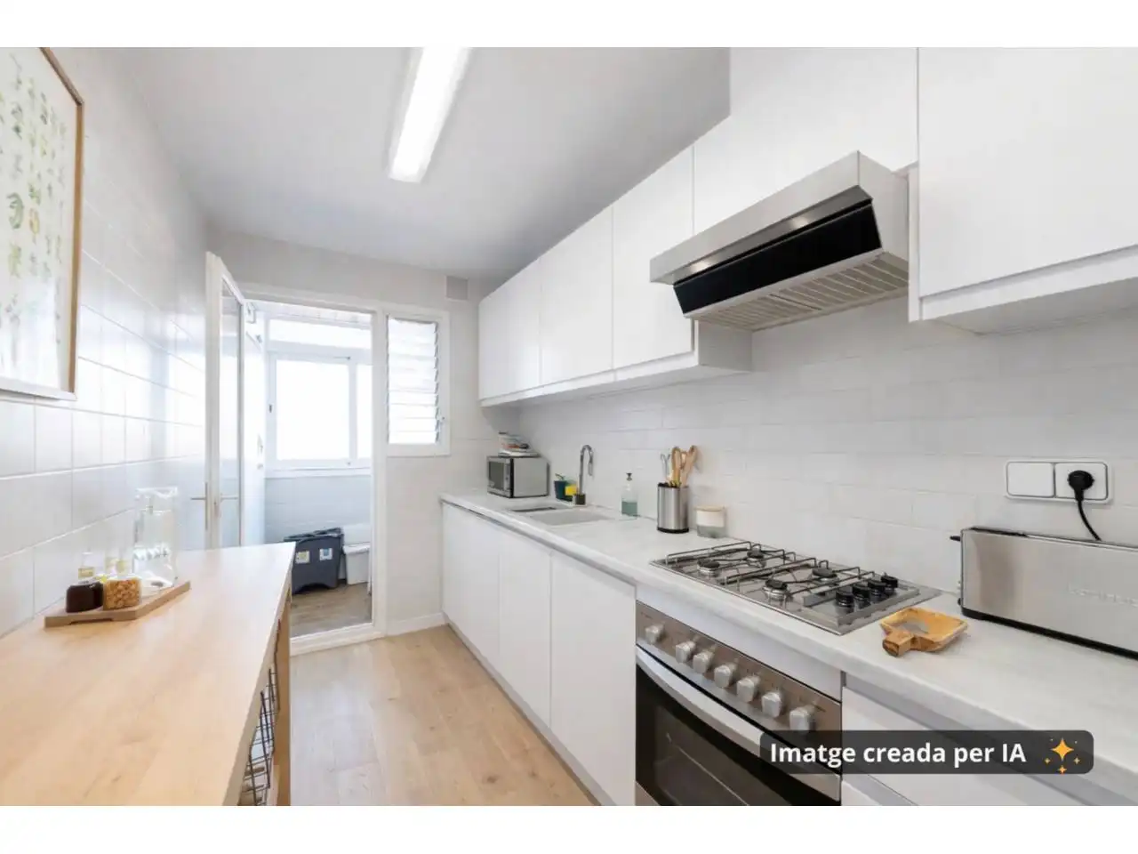 Küche von Wohnung zum Verkauf in Sabadell mit Heizung, Terrasse und Balkon