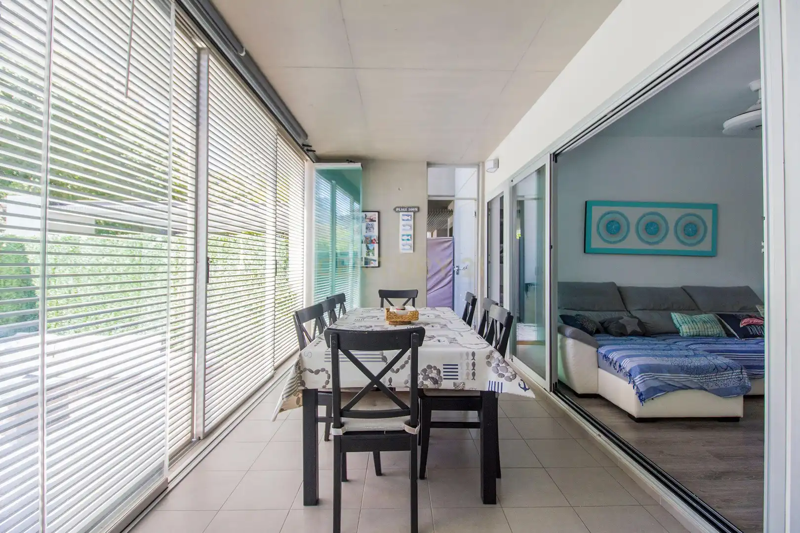 Terraza de Apartamento de alquiler en Calpe / Calp con Aire acondicionado, Jardín privado y Amueblado