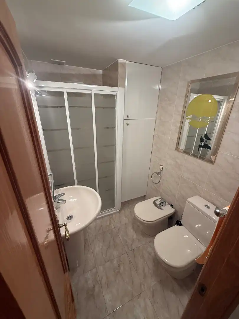 Bathroom of Apartments for rent in Ponferrada  with Heating, Furnished and Washing machine