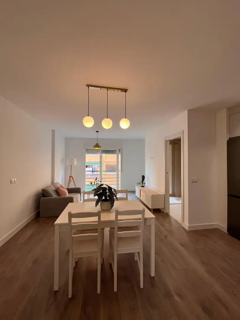 Sala de estar de Piso en venta en Málaga con Parquet, Terraza y Amueblado