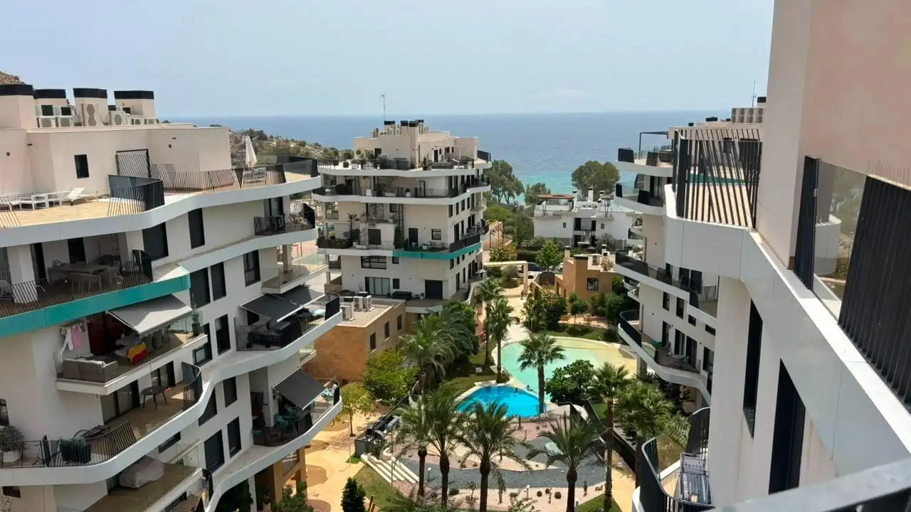 Außenansicht von Dachboden zur Miete in Villajoyosa / La Vila Joiosa mit Klimaanlage, Terrasse und Möbliert