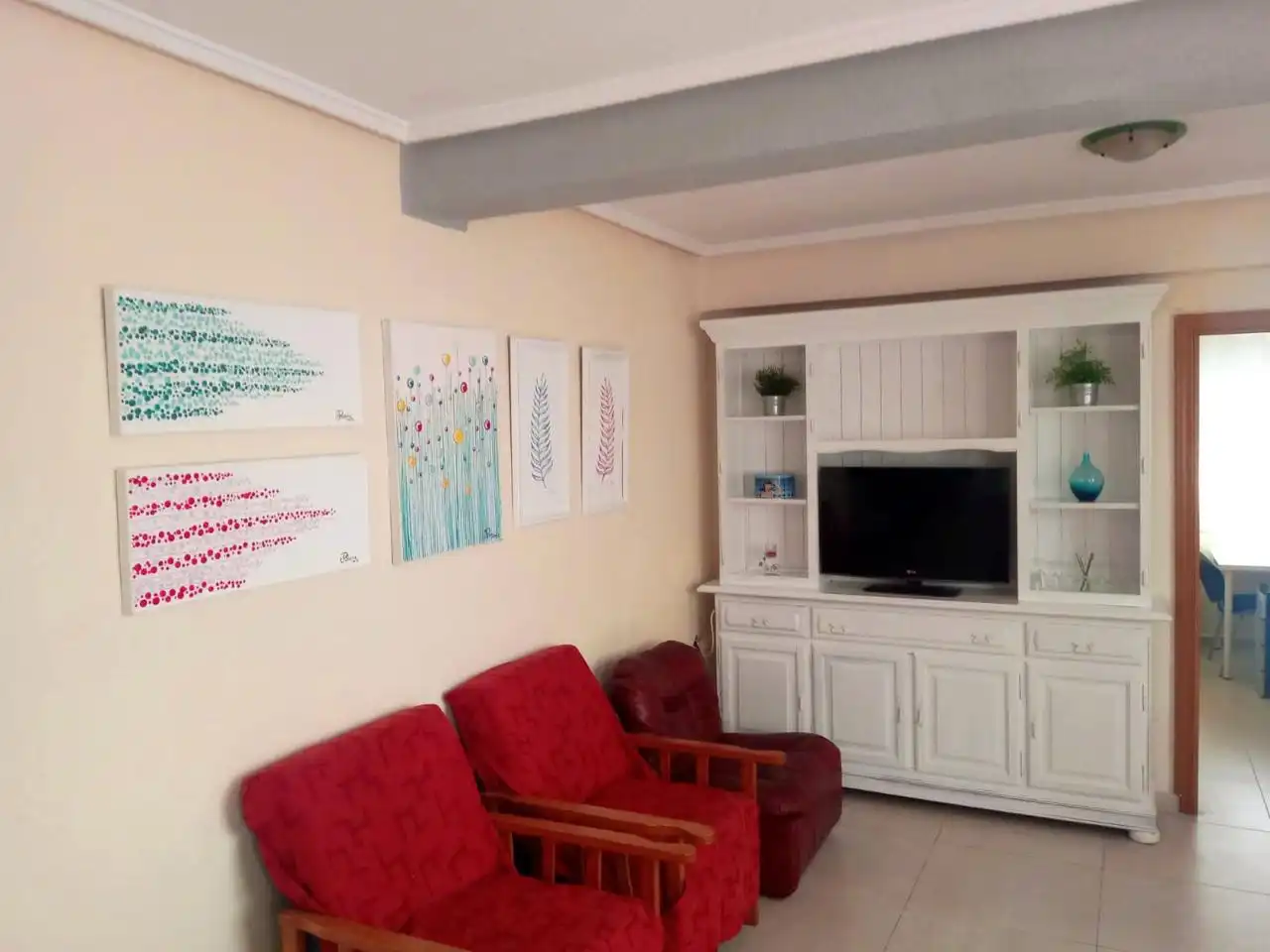 Living room of Flat for rent in Valencia  with Furnished