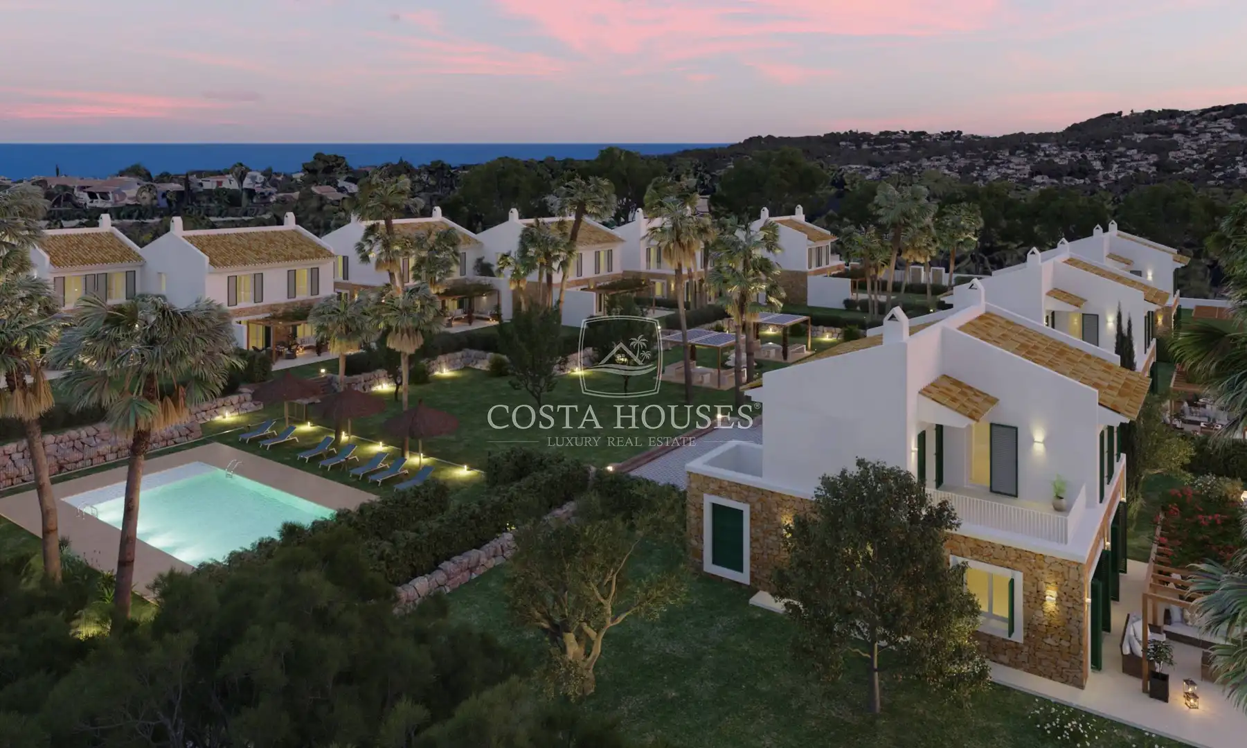 Vista exterior de Casa adosada en venda en Jávea / Xàbia amb Aire condicionat, Jardí privat i Terrassa