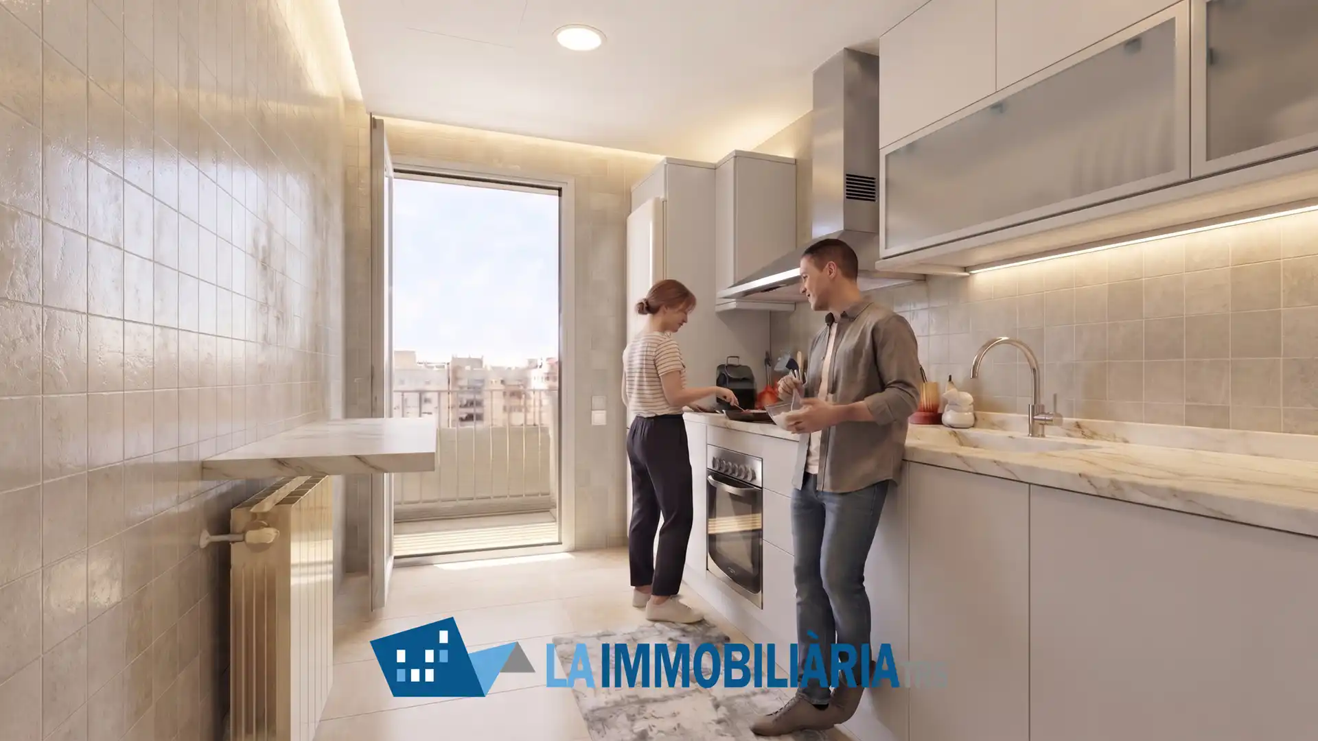 Außenansicht von Wohnung zum Verkauf in Terrassa mit Klimaanlage, Heizung und Terrasse