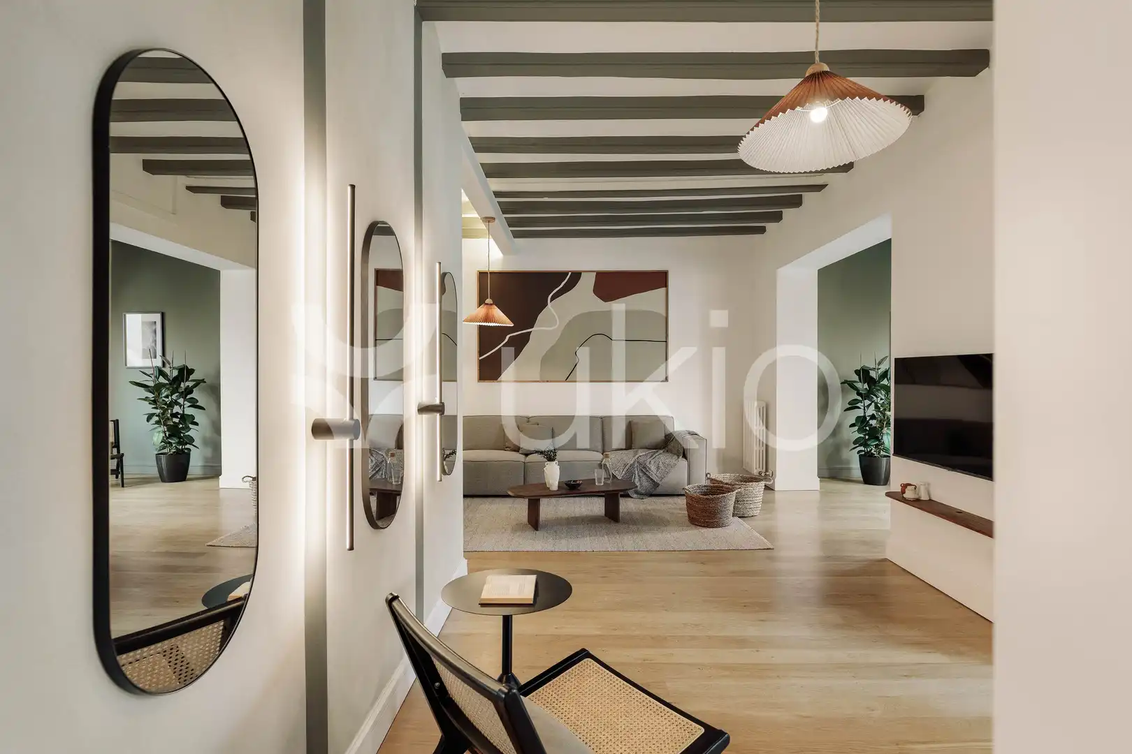 Sala d'estar de Apartament de lloguer en Barcelona amb Aire condicionat, Calefacció i Moblat