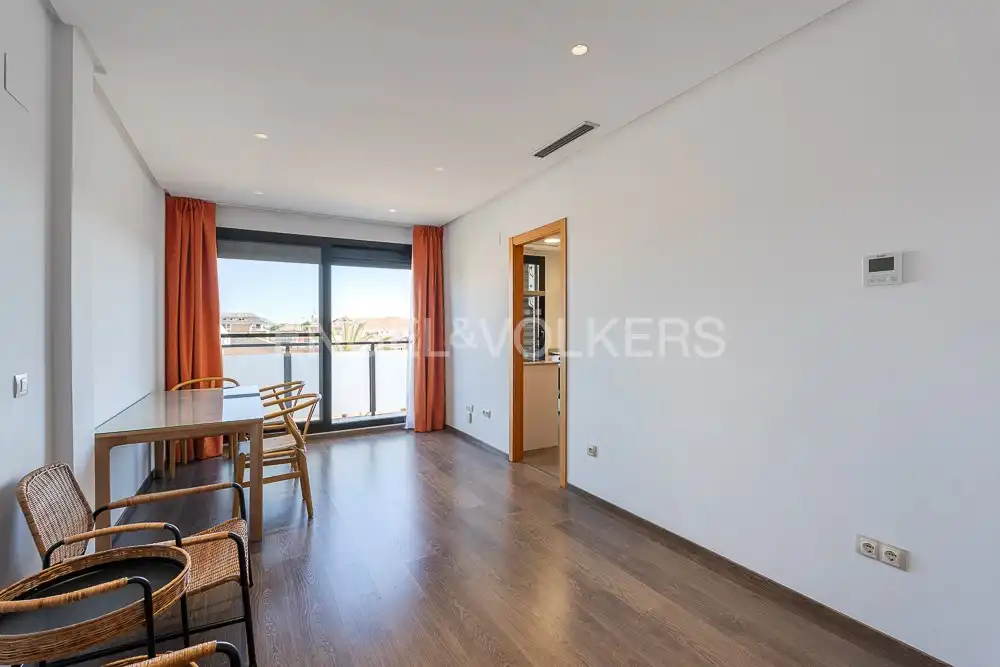 Sala d'estar de Apartament de lloguer en Museros amb Aire condicionat, Calefacció i Parquet