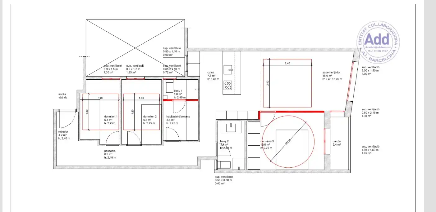 Appartement avec terrasse à vendre à Carrer d'Aragó, imagen 15