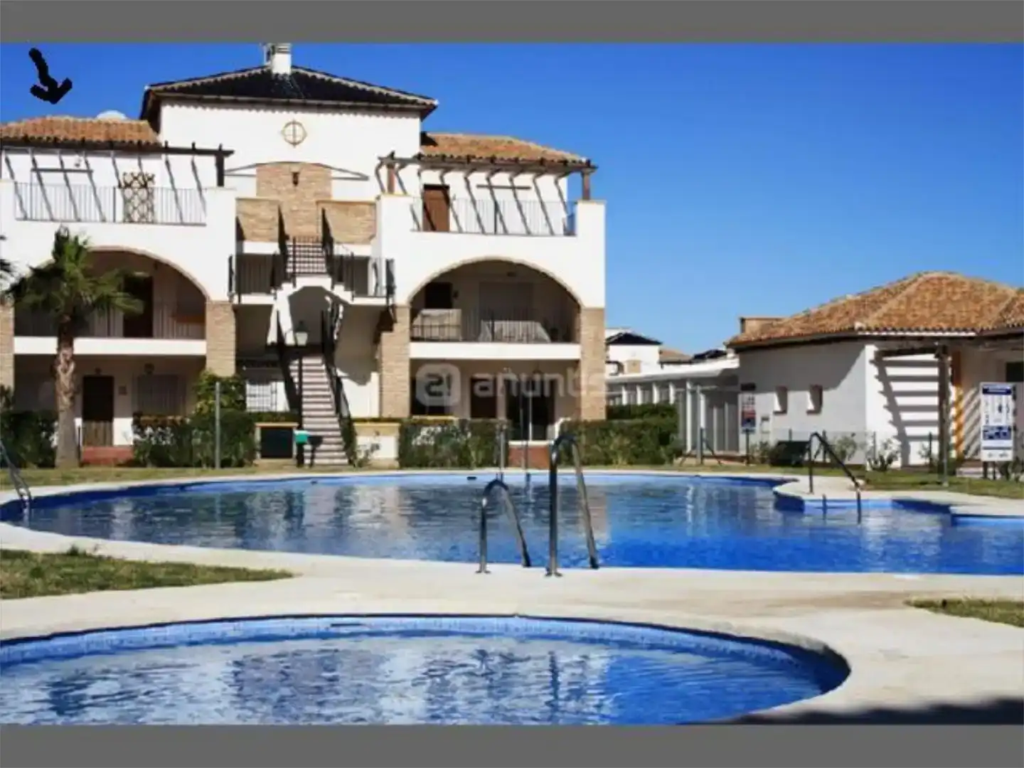Jardí de Àtic de lloguer en Vera amb Aire condicionat, Piscina i Moblat