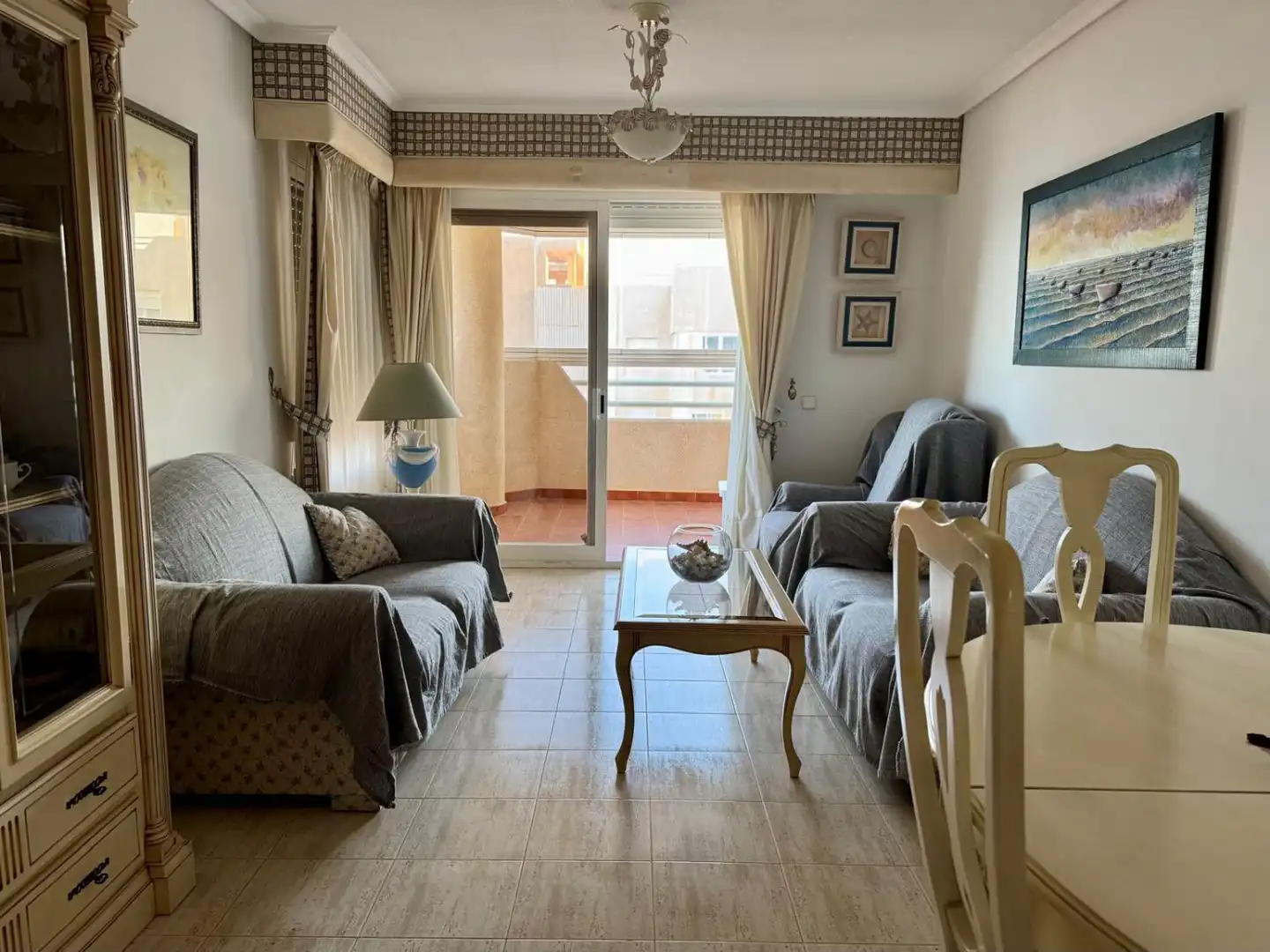Sala d'estar de Àtic de lloguer en Alicante / Alacant amb Jardí privat, Terrassa i Moblat