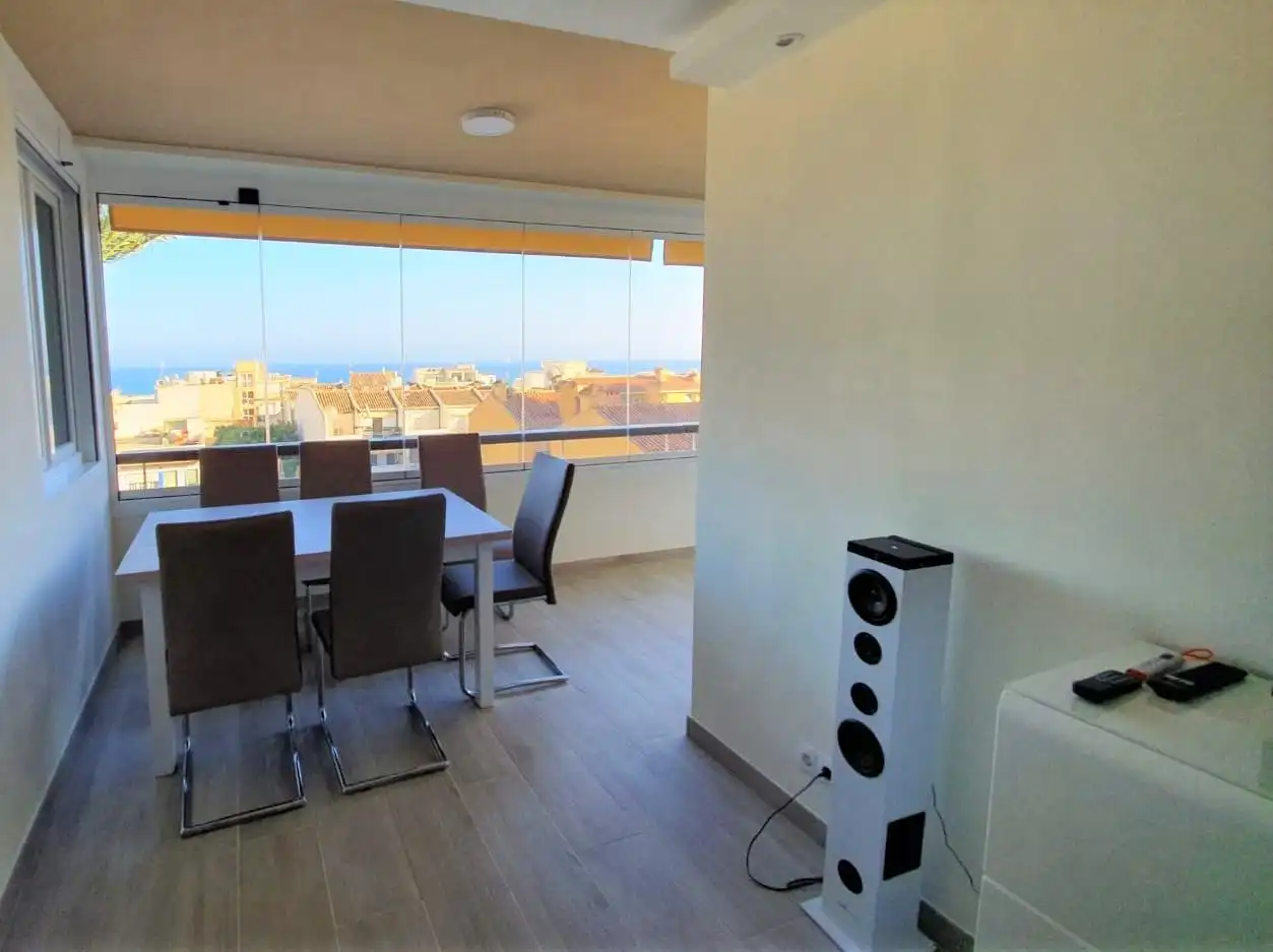 Wohnzimmer von Wohnung zur Miete in Torremolinos mit Klimaanlage, Heizung und Terrasse