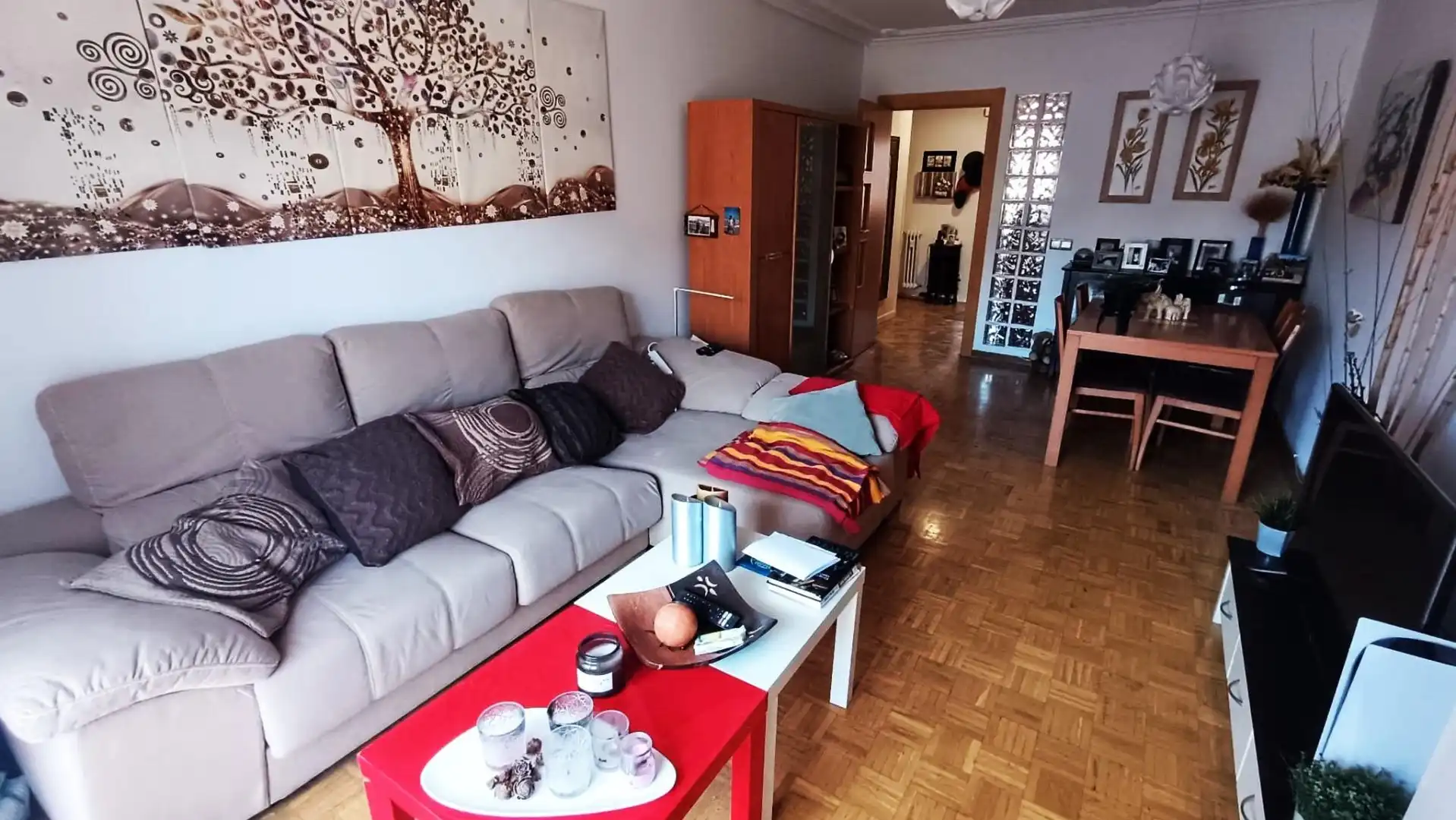 Wohnzimmer von Wohnung zum Verkauf in Zamora Capital  mit Heizung, Parkett und Terrasse