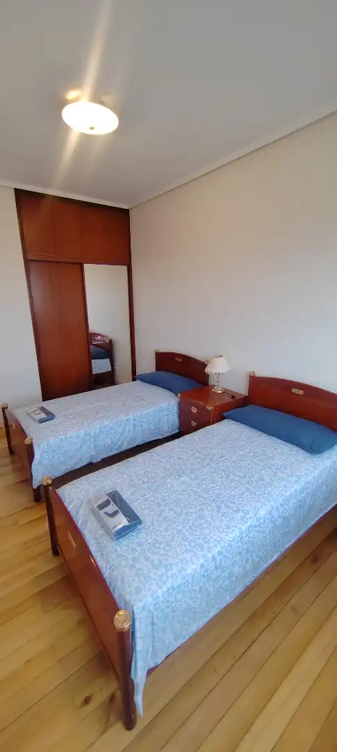 Schlafzimmer von Wohnung zur Miete in Bilbao  mit Heizung, Parkett und Terrasse