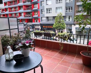 Terrace of Flat to rent in Oviedo   with Heating, Terrace and Furnished