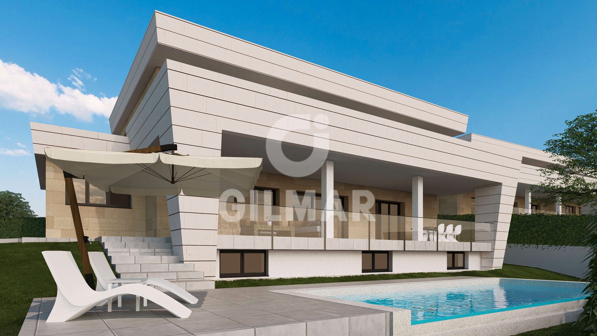 Vista exterior de Casa o xalet en venda en Las Rozas de Madrid amb Aire condicionat, Calefacció i Jardí privat