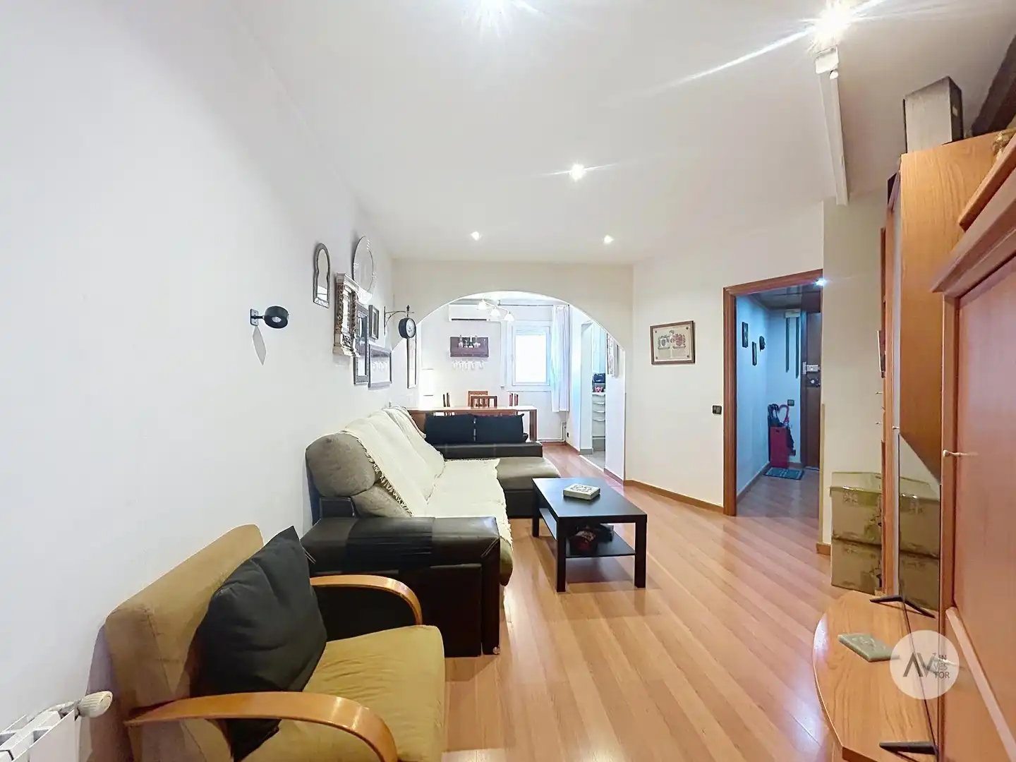 Sala de estar de Apartamento en venta en Barcelona con Aire acondicionado, Calefacción y Parquet