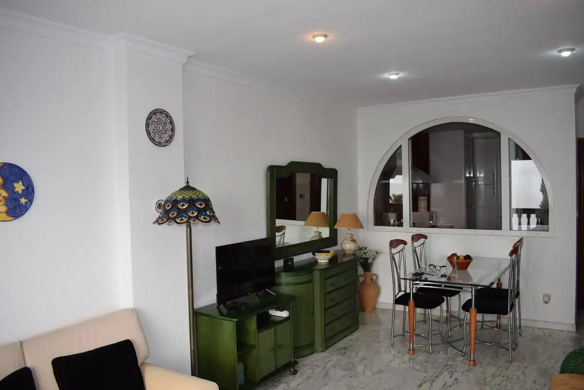 Sala d'estar de Apartament de lloguer en Almuñécar amb Aire condicionat, Terrassa i Moblat