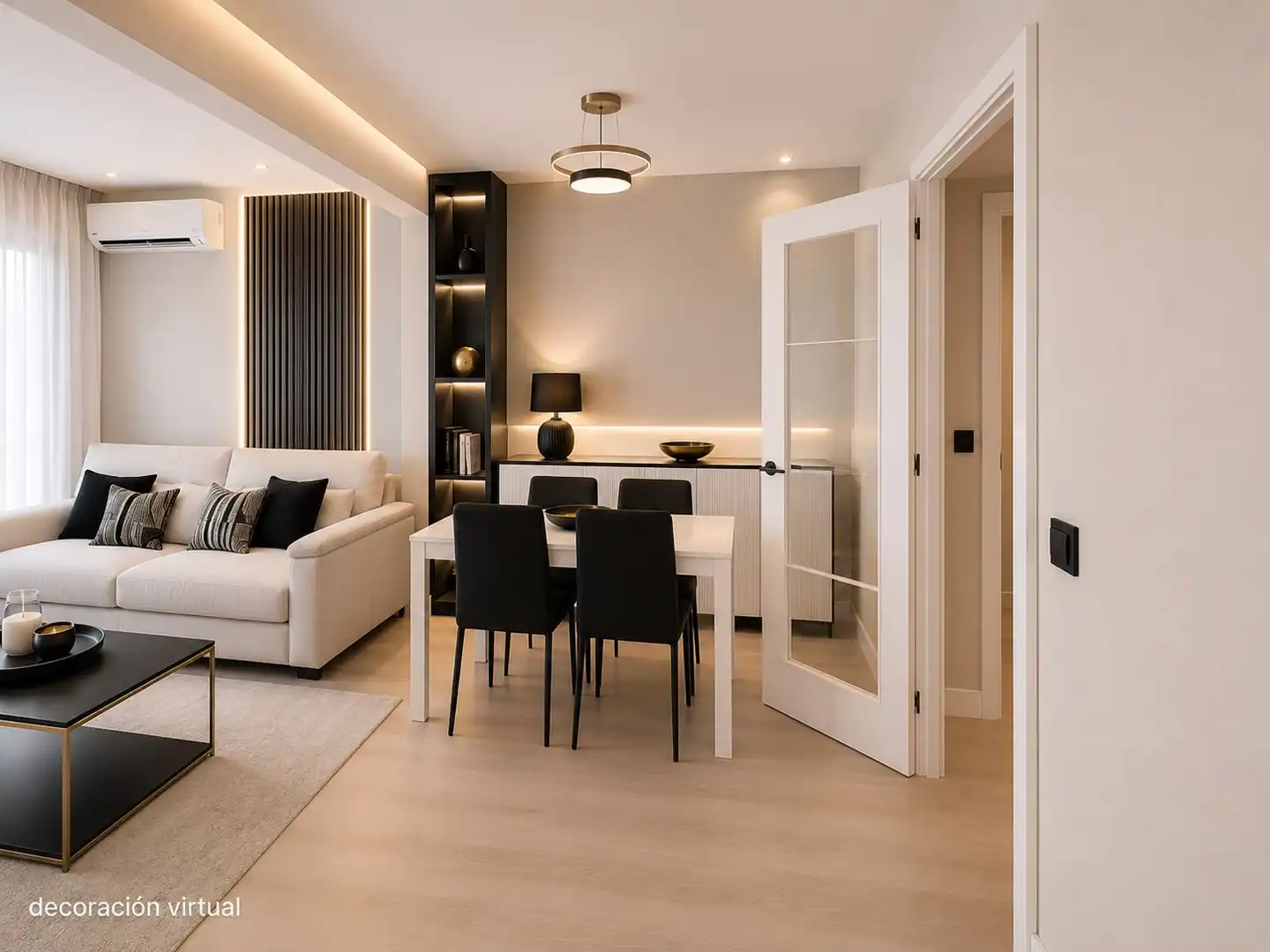 Living room of Flat for sale in Madrid  with Air Conditioner, Heating and Parquet flooring