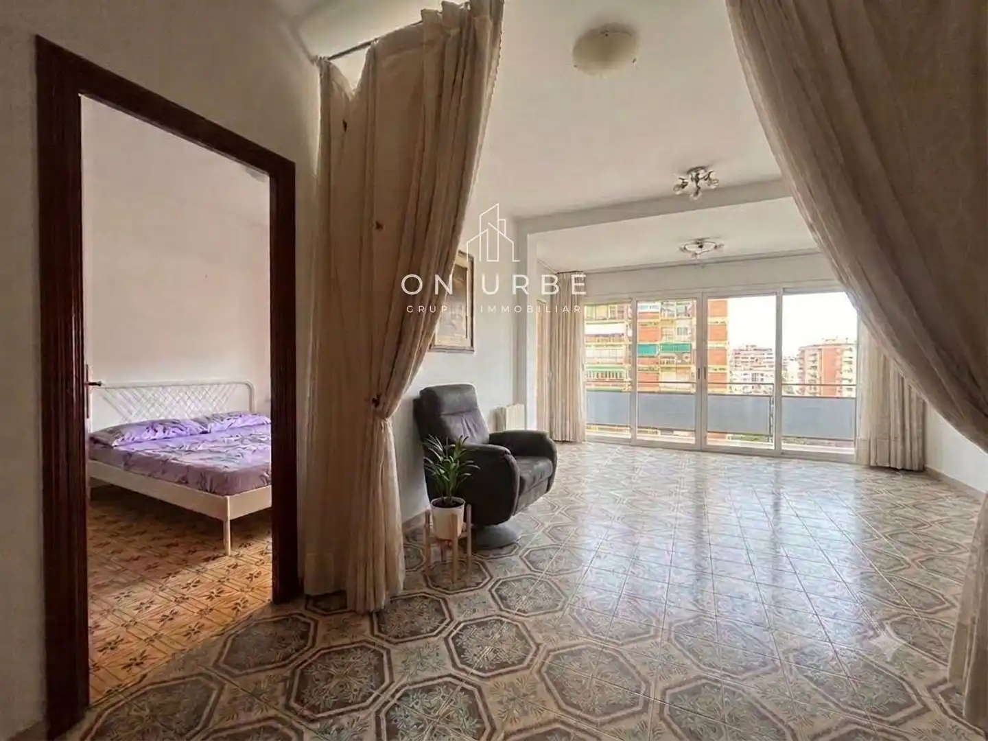 Sala de estar de Piso en venta en Barcelona con Aire acondicionado, Calefacción y Terraza