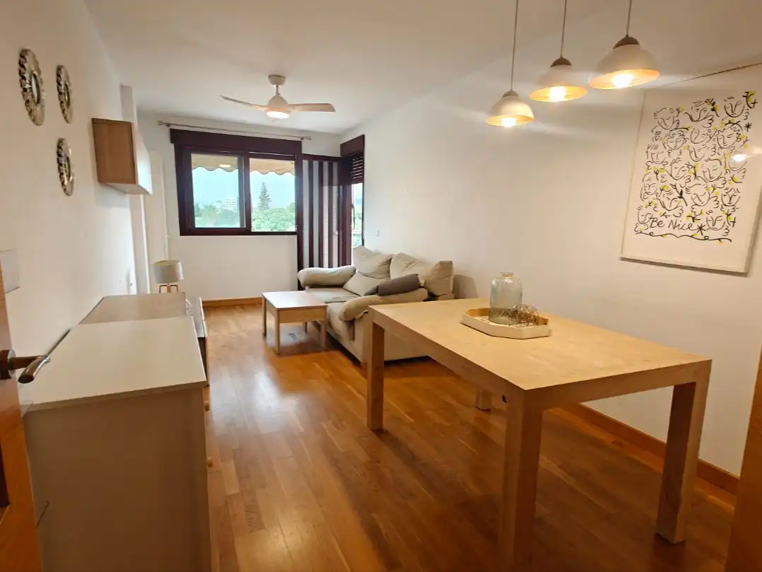Wohnzimmer von Wohnung zur Miete in Murcia mit Heizung, Parkett und Möbliert