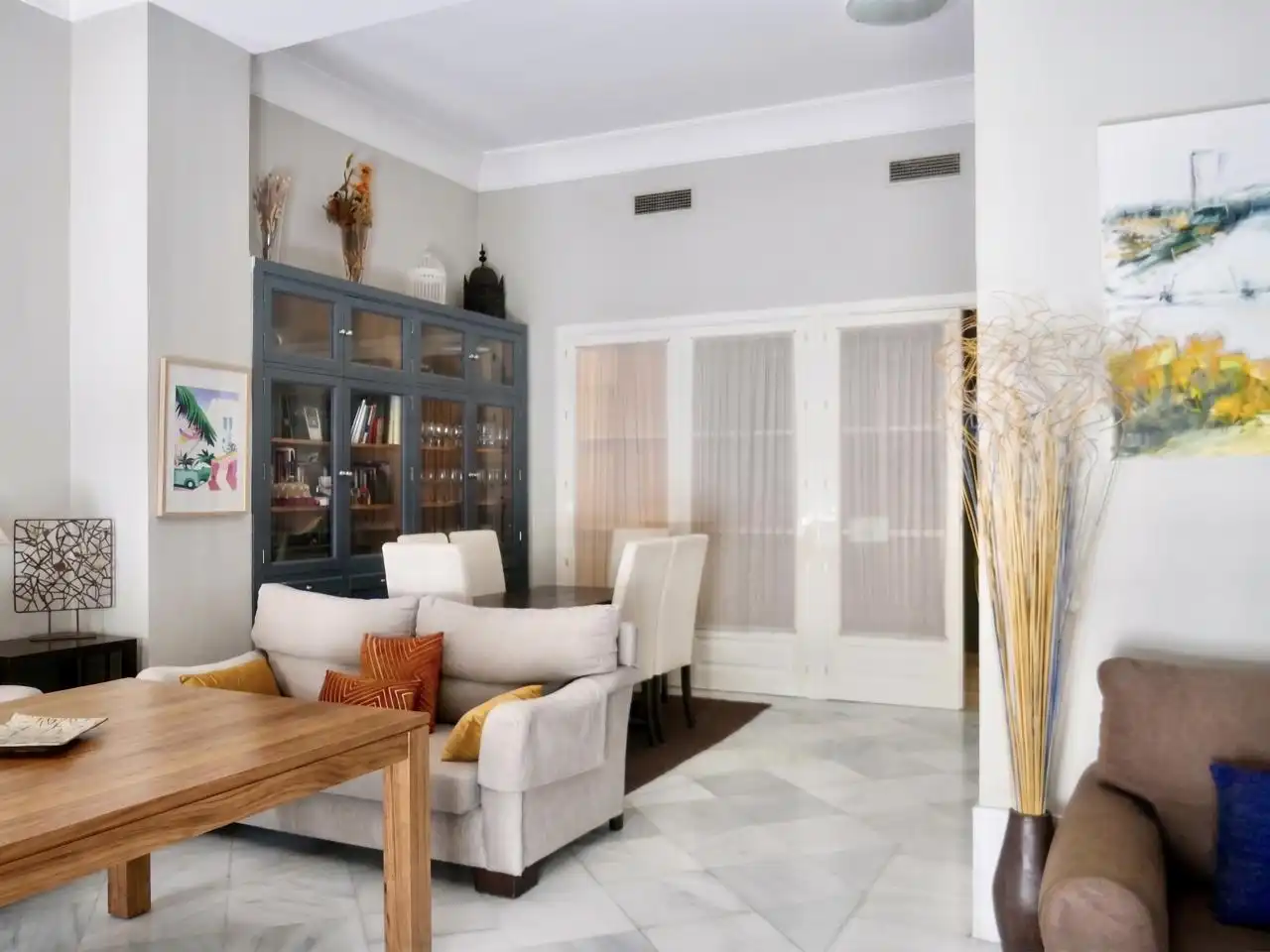 Dining room of Flat for sale in Sevilla  with Air Conditioner, Terrace and Furnished