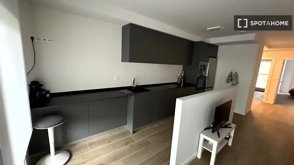 Cocina de Apartamento para compartir en Pasaia con Aire acondicionado, Terraza y Amueblado