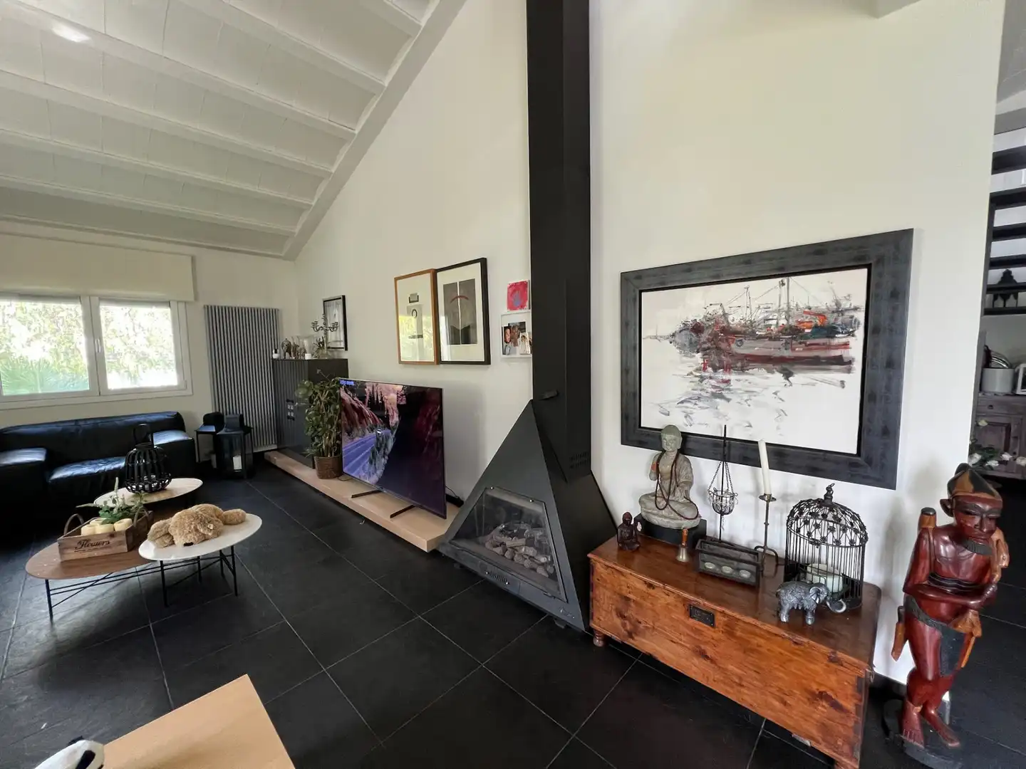 Sala de estar de Casa o chalet de alquiler en Mont-roig del Camp con Aire acondicionado, Jardín privado y Parquet