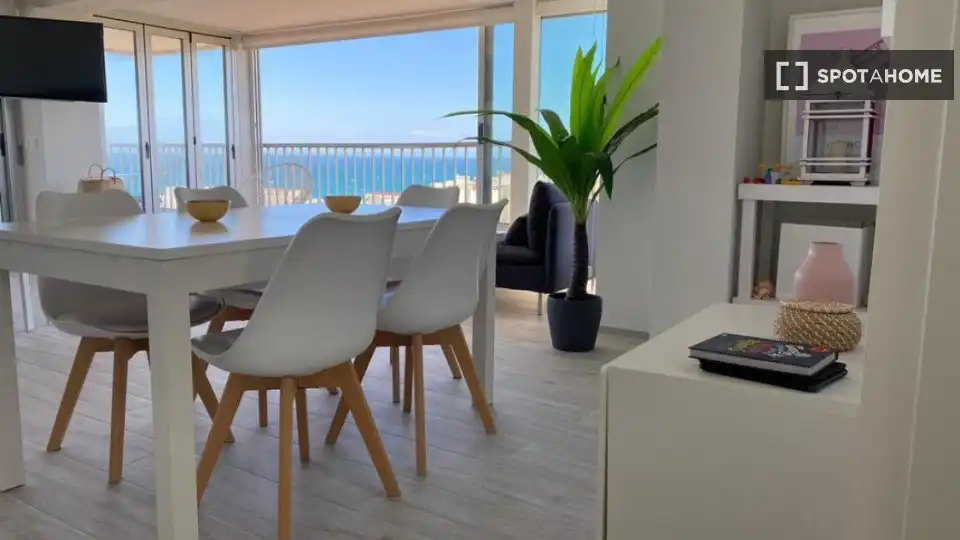 Dining room of Flat for rent in Sueca  with Air Conditioner, Heating and Furnished