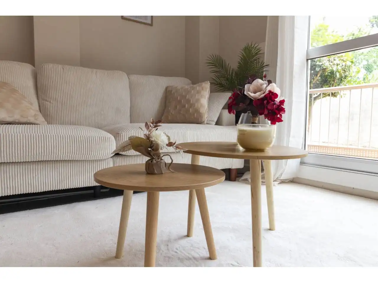 Living room of Flat for sale in Teo  with Heating, Terrace and Furnished