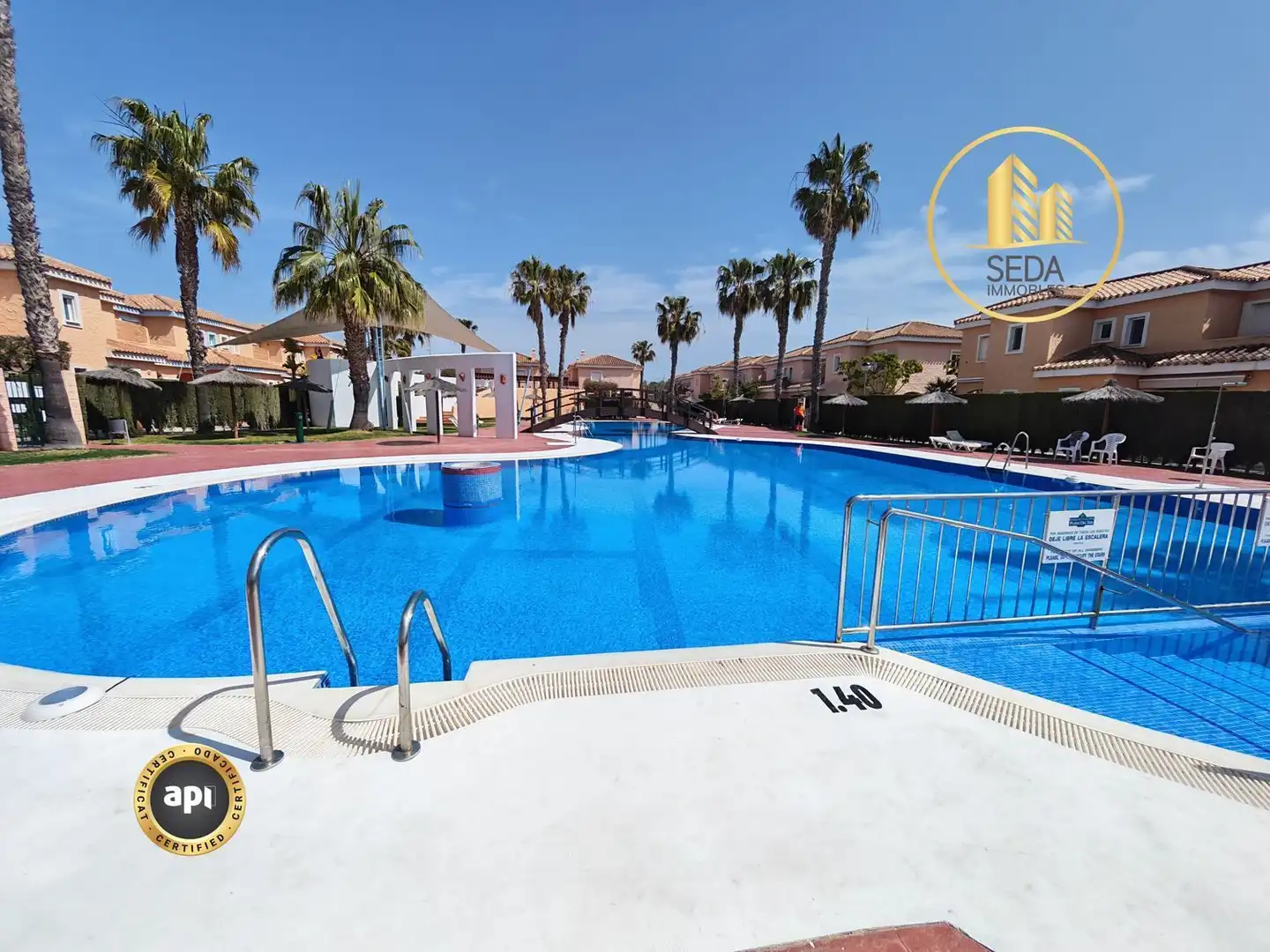 Swimming pool of Flat for sale in Vera  with Air Conditioner, Private garden and Terrace