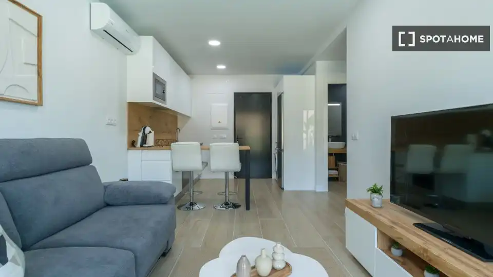 Wohnzimmer von Wohnungen zur untervermieten in Mogán mit Klimaanlage, Heizung und Terrasse