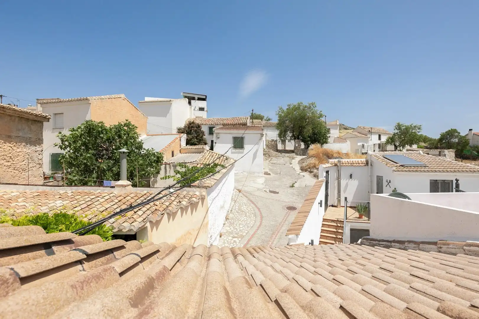 Vista exterior de Casa o xalet en venda en Moclín amb Aire condicionat, Terrassa i Moblat