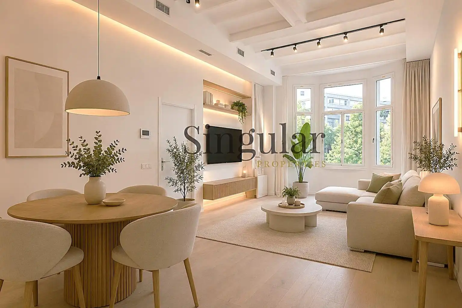 Sala de estar de Ático en venta en Barcelona con Aire acondicionado, Calefacción y Terraza