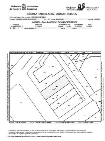 Terreno residencial en Venta en Imarcoain - CALLE ARTZAIN, 1 en Valle de Elorz / Elortzibar