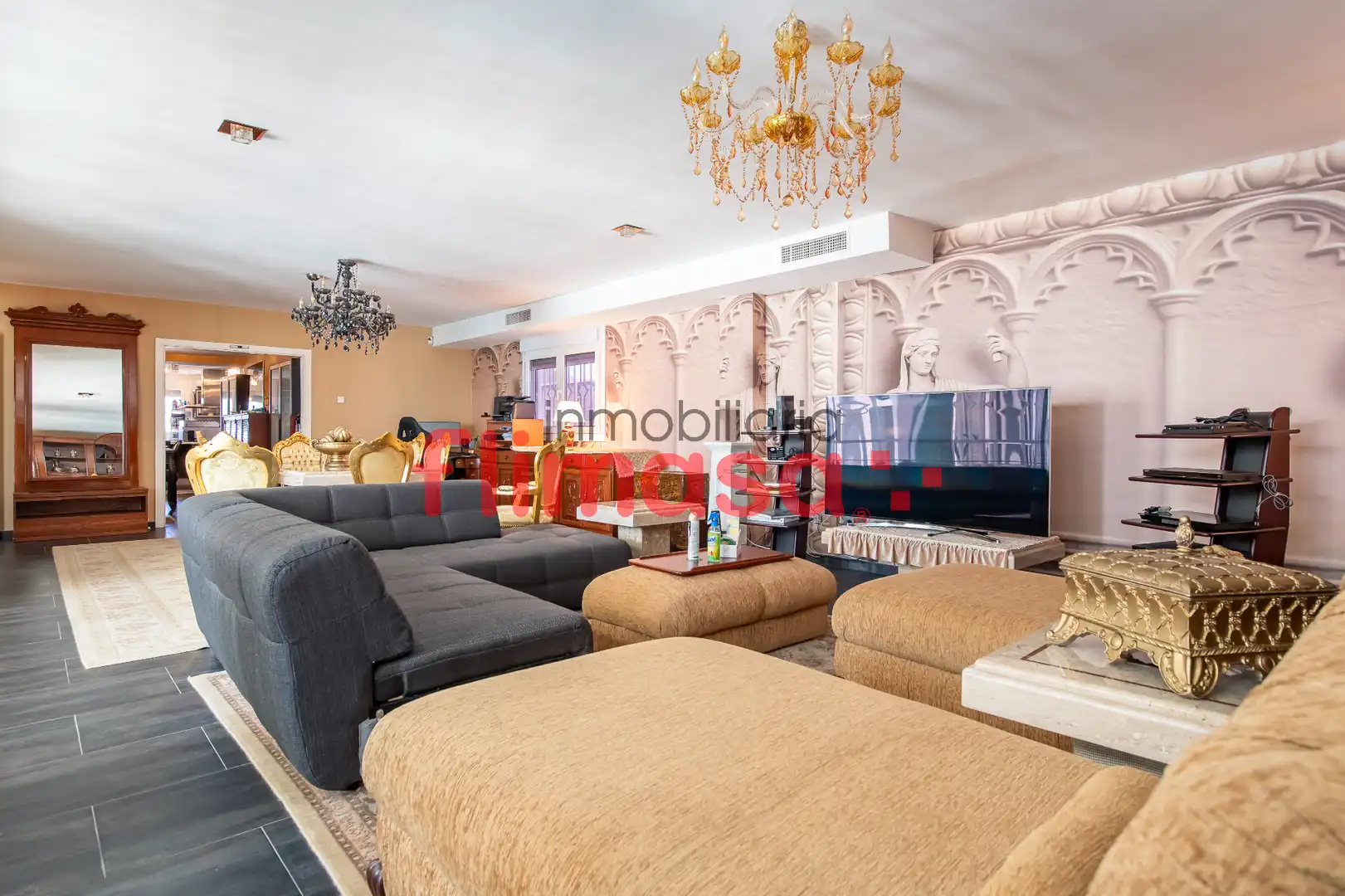 Living room of Houses for sale in Villaviciosa de Odón  with Air Conditioner, Heating and Private garden