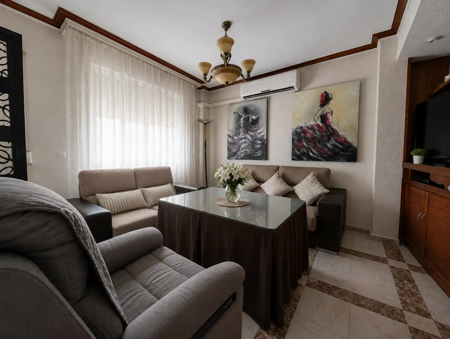 Sala de estar de Casa adosada en venta en Aljaraque con Aire acondicionado y Piscina comunitaria